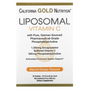 Thực phẩm chức năng California Gold Nutrition Liposomal Vitamin C 1.000 mg 30 Packets 0.2 oz (5.7 ml) Each 898220010721