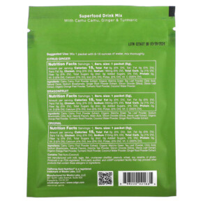 Thành phần vi chất của California Gold Nutrition MATCHA ROAD Matcha + Vitamin C - Trial Pack 3 Count 898220021635