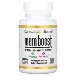 Thực phẩm chức năng California Gold Nutrition MEM Boost Memory & Cognitive Support 60 Veggie Capsules 898220022236