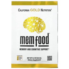 Thực phẩm chức năng California Gold Nutrition MEM Food Memory & Cognitive Support Individual Packet 0.3 oz (8.5 g) 898220019038