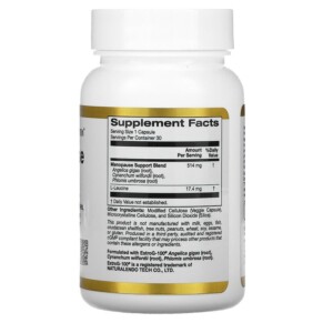 Thành phần vi chất của California Gold Nutrition Menopause Support 30 Veggie Capsules 898220020614