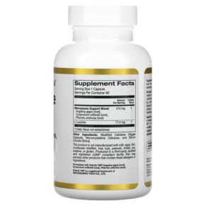 Thành phần vi chất của California Gold Nutrition Menopause Support 90 Veggie Capsules 898220020607