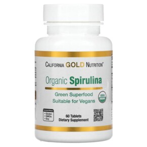 Thực phẩm chức năng California Gold Nutrition Organic Spirulina 500 mg 60 Tablets 898220011759