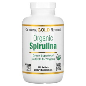 Thực phẩm chức năng California Gold Nutrition Organic Spirulina 500 mg 720 Tablets 898220011766