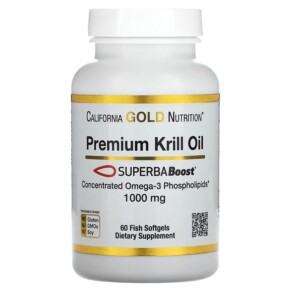 Thực phẩm chức năng California Gold Nutrition Premium Krill Oil with SUPERBABoost 1.000 mg 60 Fish Softgels 898220018079