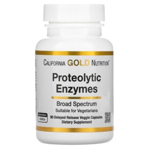 Thực phẩm chức năng California Gold Nutrition Proteolytic Enzymes 90 Delayed Release Veggie Capsules 898220011544