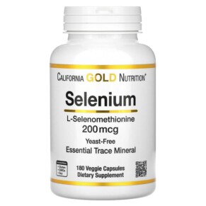 Thực phẩm chức năng California Gold Nutrition Selenium Yeast-Free 200 mcg 180 Veggie Capsules 898220013524