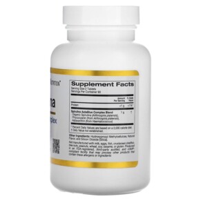 Thành phần vi chất của California Gold Nutrition Spirulina AstaBlue Complex 180 Tablets 898220018598