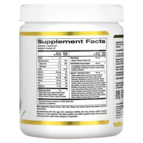 Thành phần vi chất của California Gold Nutrition SUPERFOOD - Supergreens Antioxidant Strawberry Lemonade 6.03 oz (171 g) 898220017829