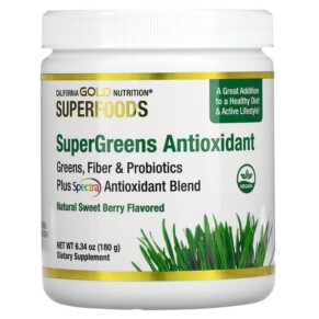 Thực phẩm chức năng California Gold Nutrition SUPERFOOD - Supergreens Antioxidant Sweet Berry 6.34 oz (180 g) 898220017812
