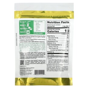 Thành phần vi chất của California Gold Nutrition SUPERFOODS Organic Spirulina Powder 8.5 oz (240 g) 898220012244