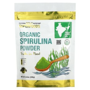 Thực phẩm chức năng California Gold Nutrition SUPERFOODS Organic Spirulina Powder 8.5 oz (240 g) 898220012244