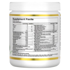 Thành phần vi chất của California Gold Nutrition SUPERFOODS - Supergreens + Superfoods 6.42 oz (182 g) 898220018093