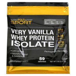 Thực phẩm chức năng California Gold Nutrition Very Vanilla Whey Protein Isolate 5 lbs (2270 g) 898220012053