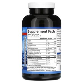 Thành phần vi chất của Carlson ACES + Omega 180 Softgels 088395444203