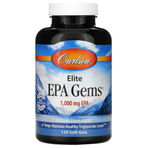 Thực phẩm chức năng Carlson Elite EPA Gems 1.000 mg 120 Soft Gels 088395016813