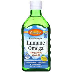 Thực phẩm chức năng Carlson Immune Omega Natural Lemon 8.4 fl oz (250 ml) 088395452000