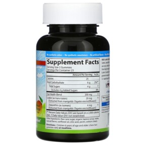 Thành phần vi chất của Carlson Kid's Lutein Gummies Natural Mango 46 Vegetarian Gummies 088395496301