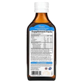 Thành phần vi chất của Carlson Kids The Very Finest Fish Oil Natural Mixed Berry 800 mg 6.7 fl oz (200 ml) 088395193309