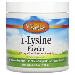 Thực phẩm chức năng Carlson L-Lysine Powder 960 mg 3.53 oz (100 g) 088395068850