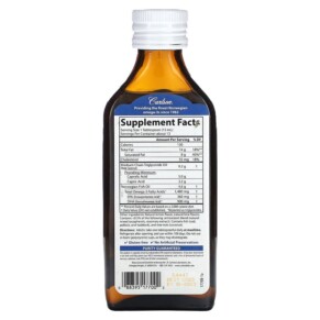 Thành phần vi chất của Carlson MCT & Omega-3 Natural Lemon Lime 6.7 fl oz (200 ml) 088395177002