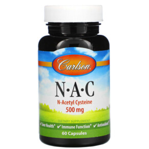 Thực phẩm chức năng Carlson N-A-C 500 mg 60 Capsules 088395067709