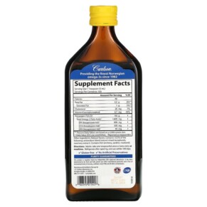 Carlson Norwegian The Very Finest Fish Oil Natural Lemon 1.600 mg 16.9 fl oz (500 ml) 3 Thành phần vi chất của Carlson Norwegian The Very Finest Fish Oil Natural Lemon 1.600 mg 16.9 fl oz (500 ml) 088395015458