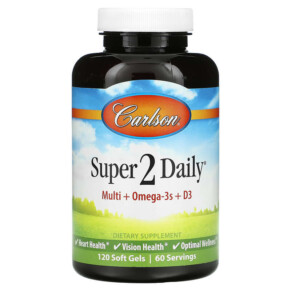 Thực phẩm chức năng Carlson Super 2 Daily 120 Soft Gels 088395040511