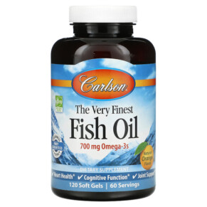 Thực phẩm chức năng Carlson The Very Finest Fish Oil Natural Orange 350 mg 120 Soft Gels 088395016417