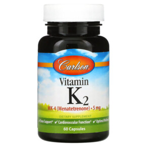 Thực phẩm chức năng Carlson Vitamin K2 5 mg 60 Capsules 088395010002