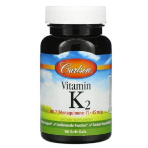 Thực phẩm chức năng Carlson Vitamin K2 MK-7 45 mcg 90 Soft Gels 088395101106