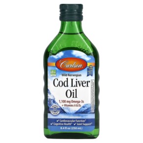 Thực phẩm chức năng Carlson Wild Norwegian Cod Liver Oil 8.4 fl oz (250 ml) 088395013218