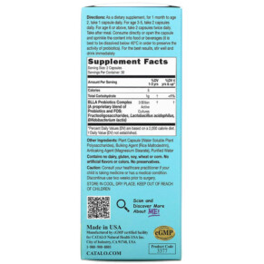 Thành phần vi chất của Catalo Naturals Baby's Probiotics Digestive & Immune Health Formula 1 Month+ 3 Billion CFU 60 Vegetarian Capsules 810399025993