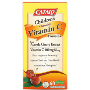 Thực phẩm chức năng Catalo Naturals Children's Chewable Vitamin C Formula 50 mg 60 Vegetarian Chewable Tablets 810399026617