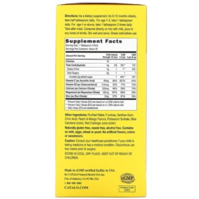 Thành phần vi chất của Catalo Naturals Children's Liquid Calcium with Magnesium & Zinc Peach and Mango 16 fl oz (474 ml) 810399025740