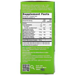 Thành phần vi chất của Catalo Naturals Children's Milk Calcium Formula Vanilla 50 Chewable Tablets 810399025757