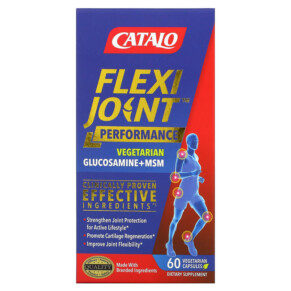 Thực phẩm chức năng Catalo Naturals FlexiJoint Performance Glucosamine & MSM 60 Vegetarian Capsules 810399028727