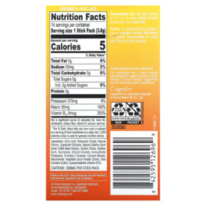 Thành phần vi chất của Cellucor C4 Smart Energy Drink Mix Peach Mango 14 Sticks 0.13 oz (3.8 g) Each 842595126969