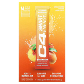 Thực phẩm chức năng Cellucor C4 Smart Energy Drink Mix Peach Mango 14 Sticks 0.13 oz (3.8 g) Each 842595126969