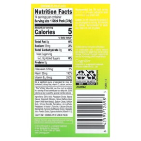 Thành phần vi chất của Cellucor C4 Smart Energy Drink Mix Yuzu Lime 14 Sticks 0.14 oz (3.9 g) Each 842595126983