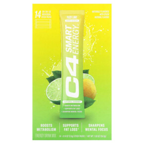 Thực phẩm chức năng Cellucor C4 Smart Energy Drink Mix Yuzu Lime 14 Sticks 0.14 oz (3.9 g) Each 842595126983