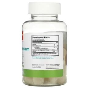 Thành phần vi chất của Chapter One M is for Magnesium Apple 60 Gummies 848998041250