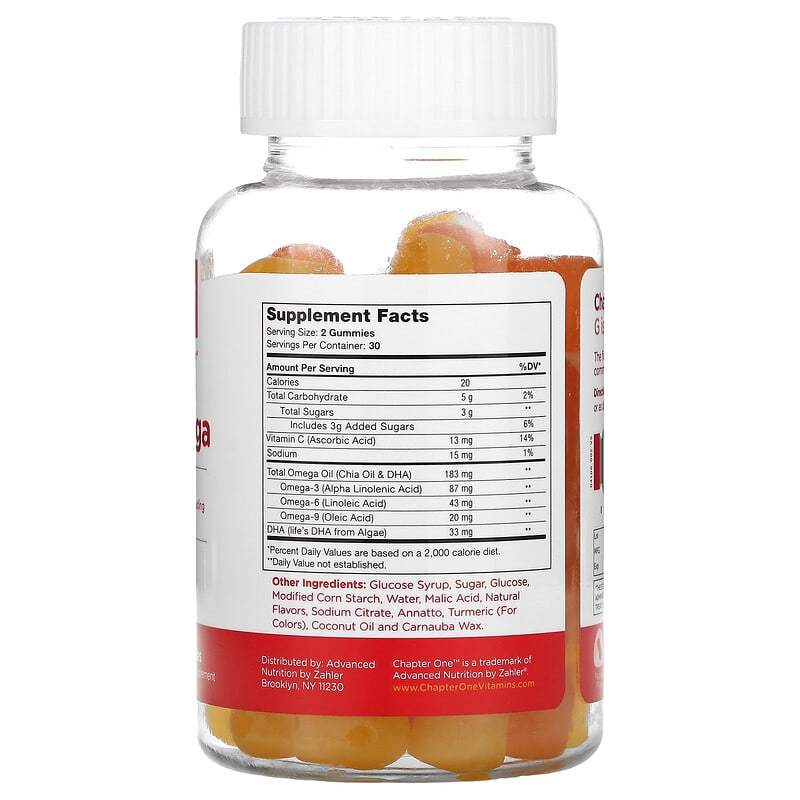 Chapter One O is for Omega Flavored Gummies 60 Gummies 2 Thành phần vi chất của Chapter One O is for Omega Flavored Gummies 60 Gummies 848998041069