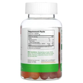 Thành phần vi chất của Chapter One Vitamin D3 Flavored 60 Gummies 848998041083