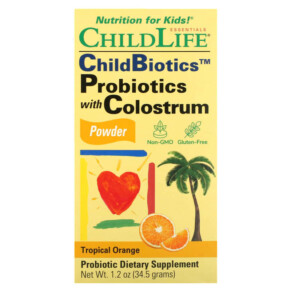 Thực phẩm chức năng ChildLife Essentials ChildBiotics Probiotics with Colostrum Powder Tropical Orange 1.2 oz (34.5 g) 608274106000