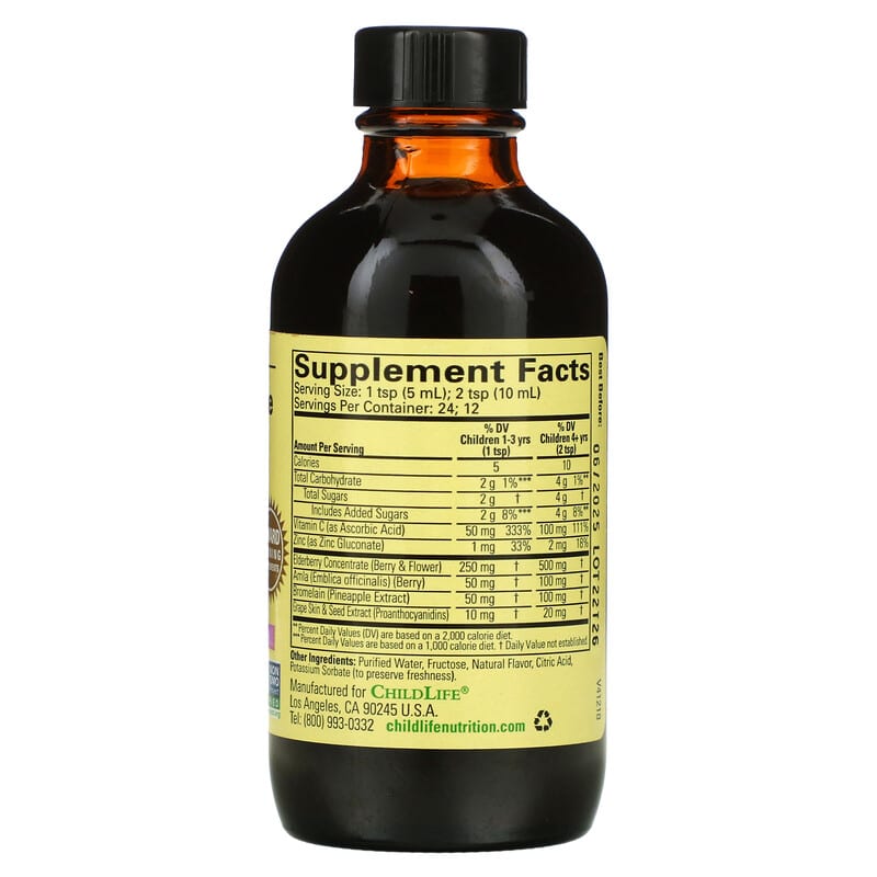 ChildLife Essentials Essentials Aller-Care Natural Grape 4 fl oz (118 ml) 2 Thành phần vi chất của ChildLife Essentials Essentials Aller-Care Natural Grape 4 fl oz (118 ml) 608274104501