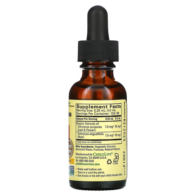 ChildLife Essentials Essentials Echinacea Natural Orange 1 fl oz (30 ml) 2 Thành phần vi chất của ChildLife Essentials Essentials Echinacea Natural Orange 1 fl oz (30 ml) 608274101005