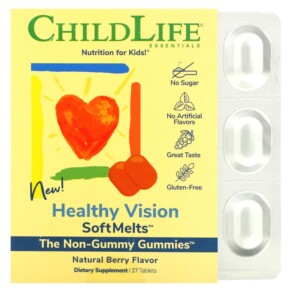 Thực phẩm chức năng ChildLife Essentials Healthy Vision SoftMelts Natural Berry 27 Tablets 608274100503