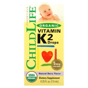 Thực phẩm chức năng ChildLife Essentials Organic Vitamin K2 Drops Natural Berry 5 mcg 0.25 fl oz (7.5 ml) 608274145009