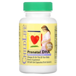 Thực phẩm chức năng ChildLife Essentials Prenatal DHA Natural Lemon Flavor 500 mg 30 Soft Gel Capsules 608274125001